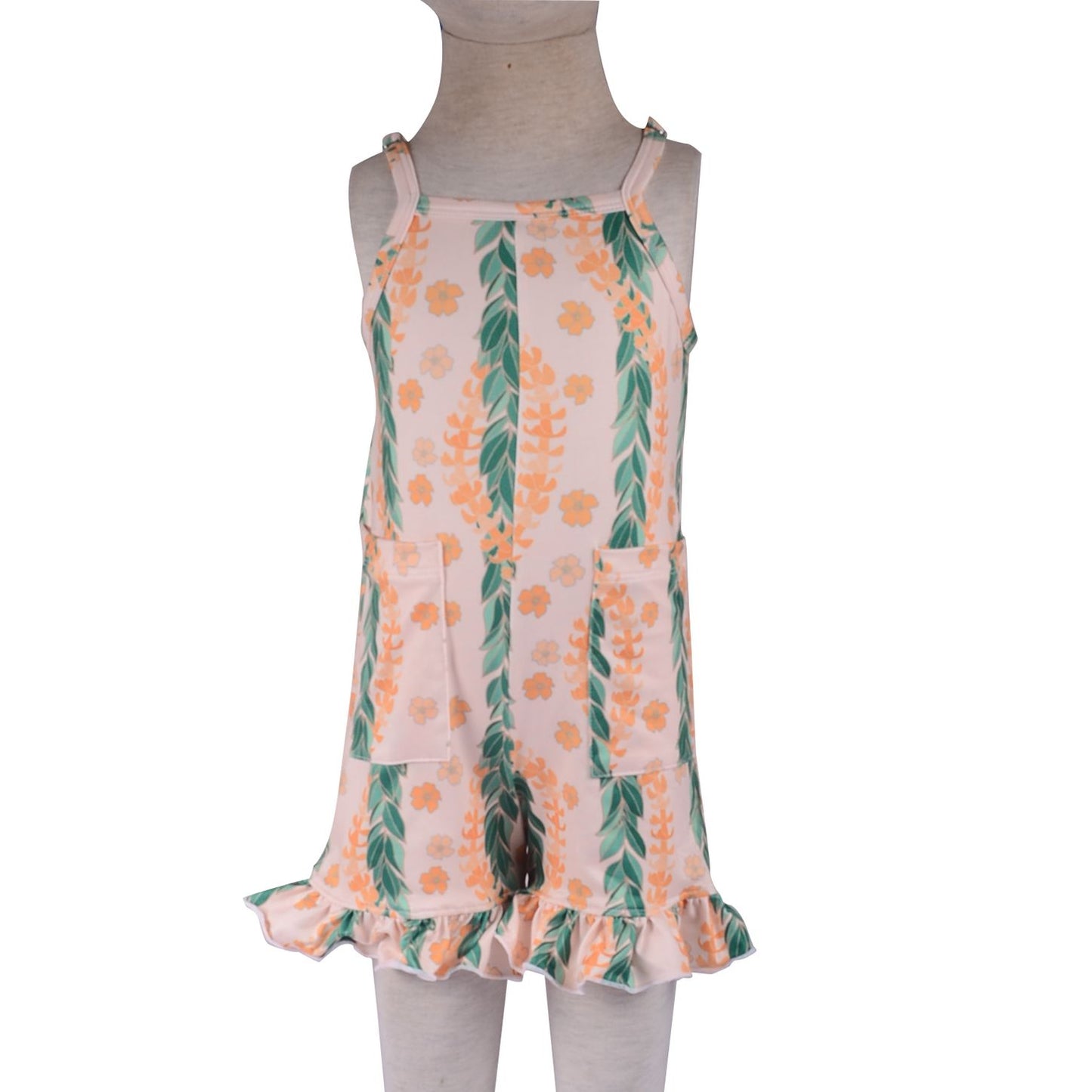 Ga-9 Stock Adjustable Sling Toddler Bubble Leotard Romper with Sweatshirt Baby Clothing Girls Pocket Jumpsuits Hawaii Romper