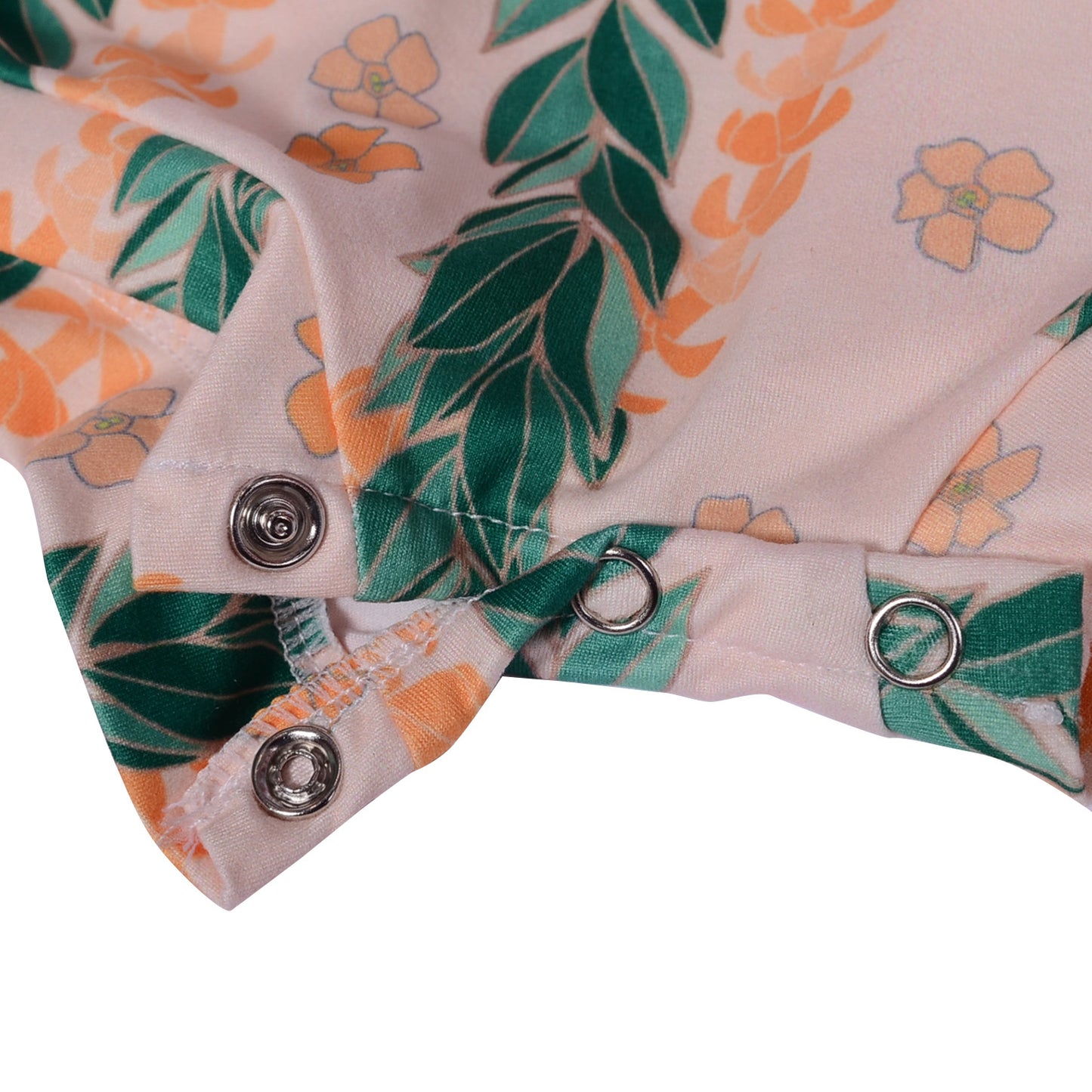 GA-12 OEM/ODM Summer Baby Romper Adjustable Straps Printed Leo Peplum with Rope Bubble RIB Cotton Knitted Toller for Girls