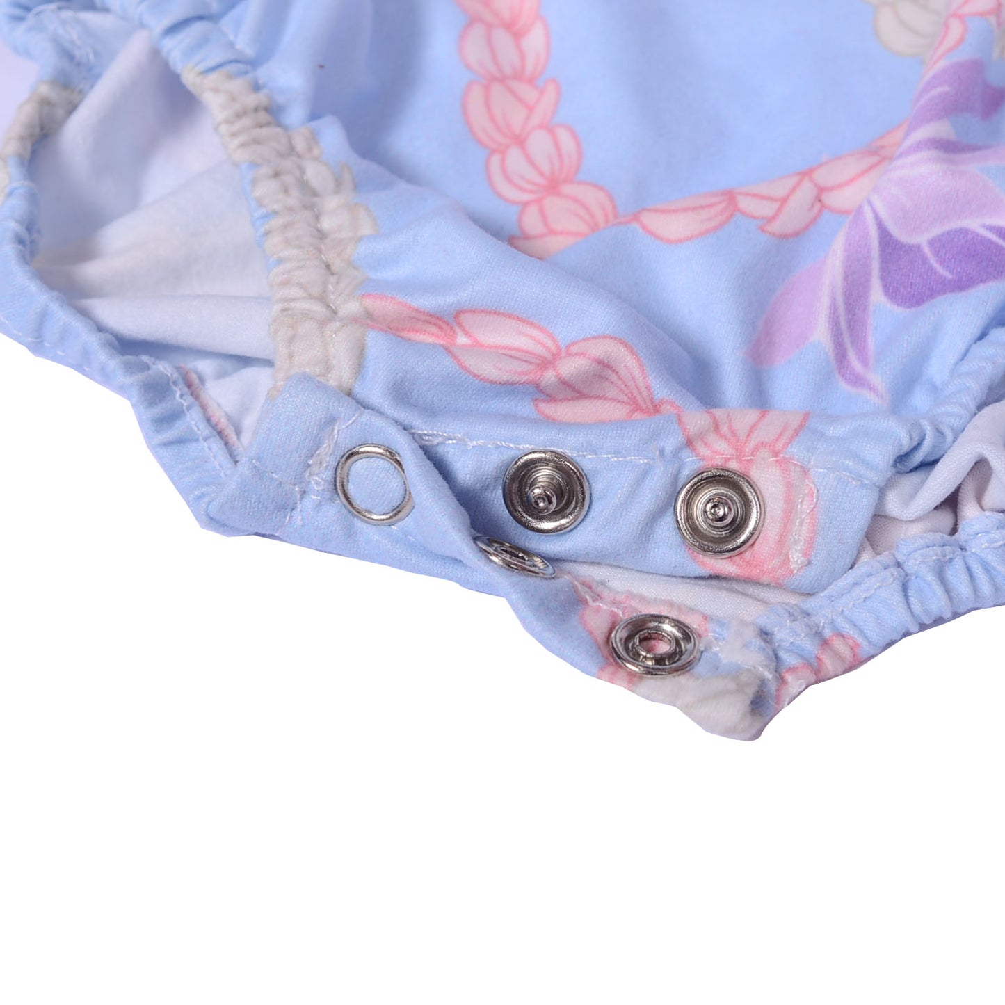 Ga-16 Stock Baby Girls Printed Pure Cotton Leo Baby Tube Top Girls Romper Hawaii Double Layered Lace Girls Romper