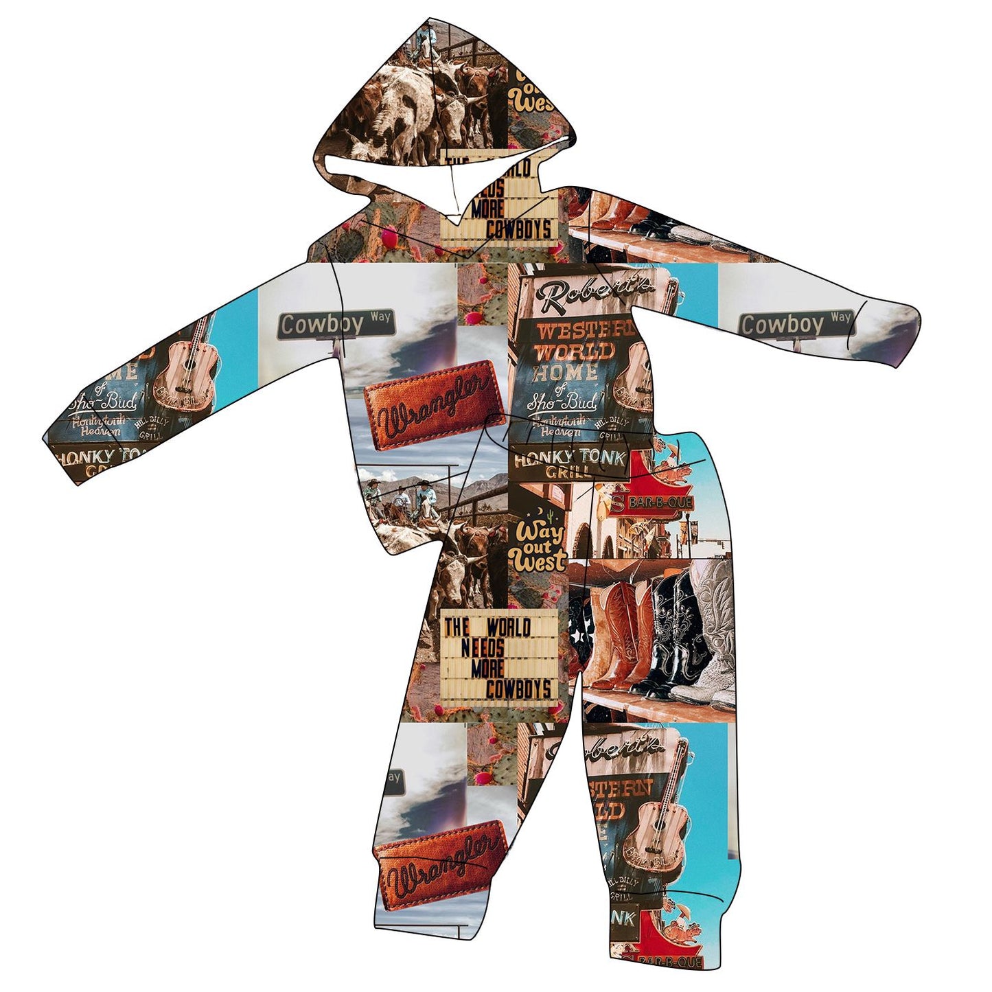 Wholesale children's hooded track jogging outfit baby long sleeve Christmas set kids loose hooded jogger baby boys set