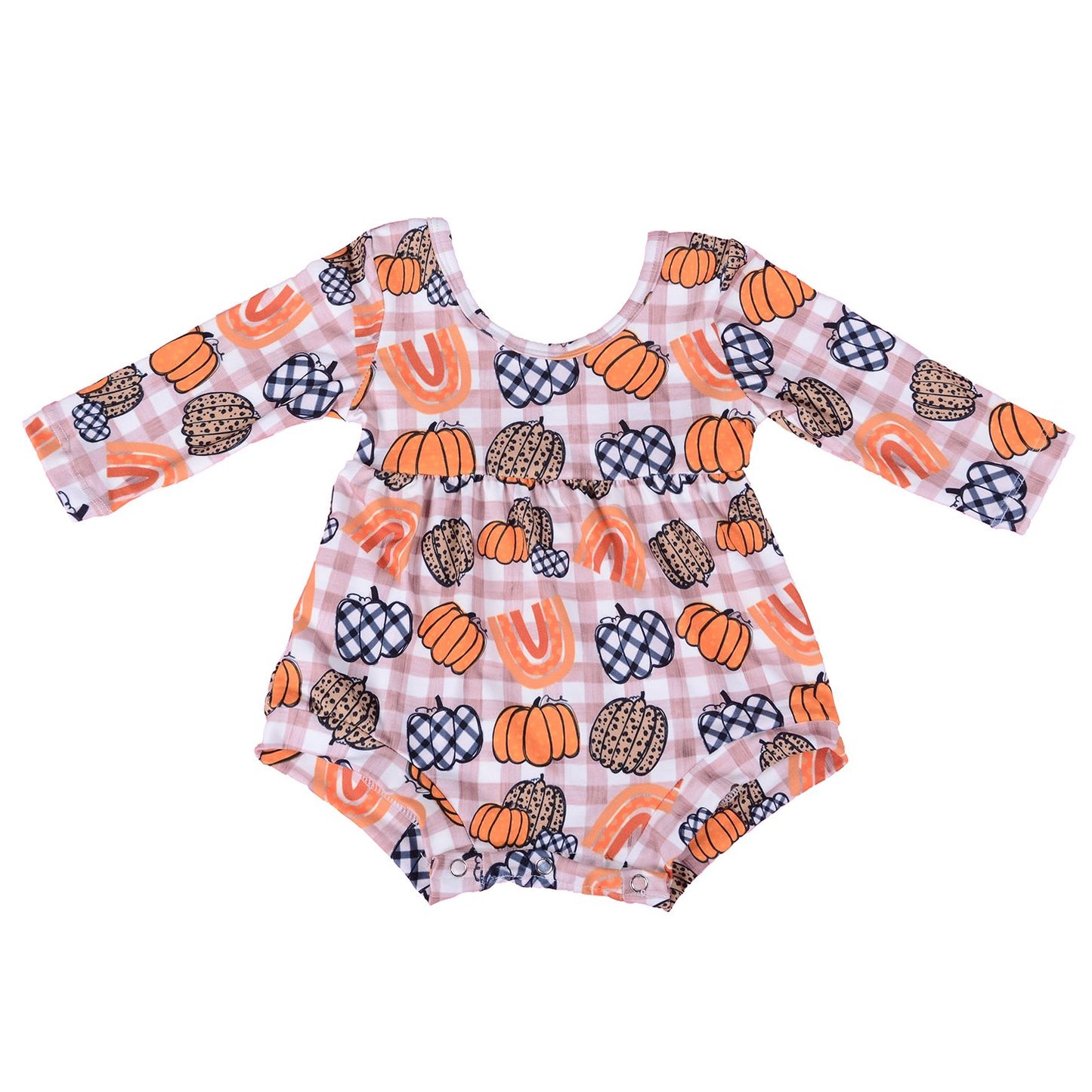Wholesale And customization Baby Halloween Pumpkin Girls Leo Baby Girls snaps leotards