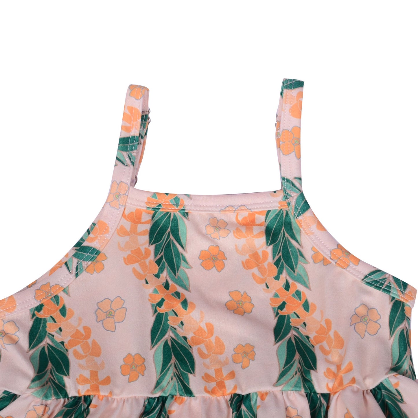 Ga-14 Baby Summer Frenulum Tollder Peplum Leo Girls Printed Rope Bubble Baby Adjustable Buckle Shoulder Strap Skirt Hem Romper