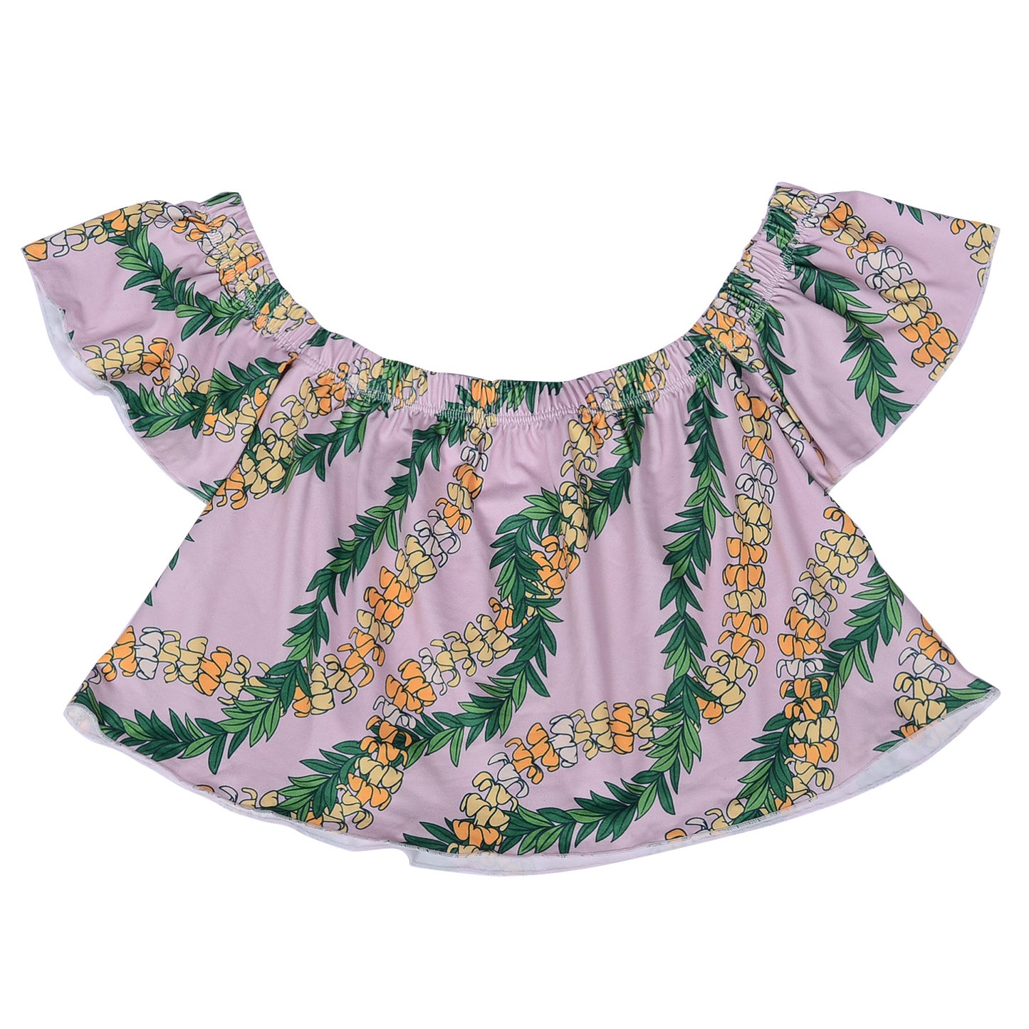 De-1-1 Wholesale 230G Cotton Peplum Top Skirt for Off-the-shoulder Girls and Children Design