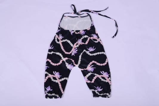 Fd-1 OEM/ODM Factory Customization Baby Leo Girls Adjustable Straps Halter Romper Cotton Summer Hawaii Printed Rope Spring