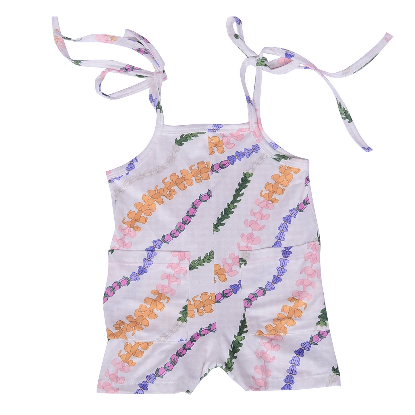 Ga-11 Adjustable Sling Toddler Girls Pocket Jumpsuits Hawaii Romper Bubble Leotard Romper Crotch Pure Copper Buckle Jumpsuits