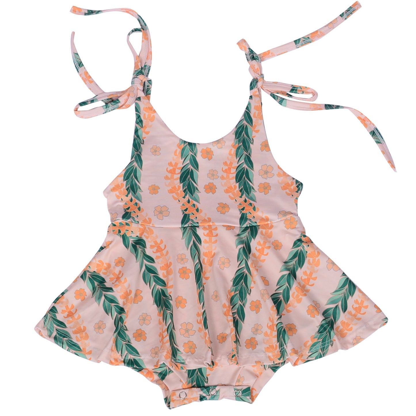 GA-12 OEM/ODM Summer Baby Romper Adjustable Straps Printed Leo Peplum with Rope Bubble RIB Cotton Knitted Toller for Girls