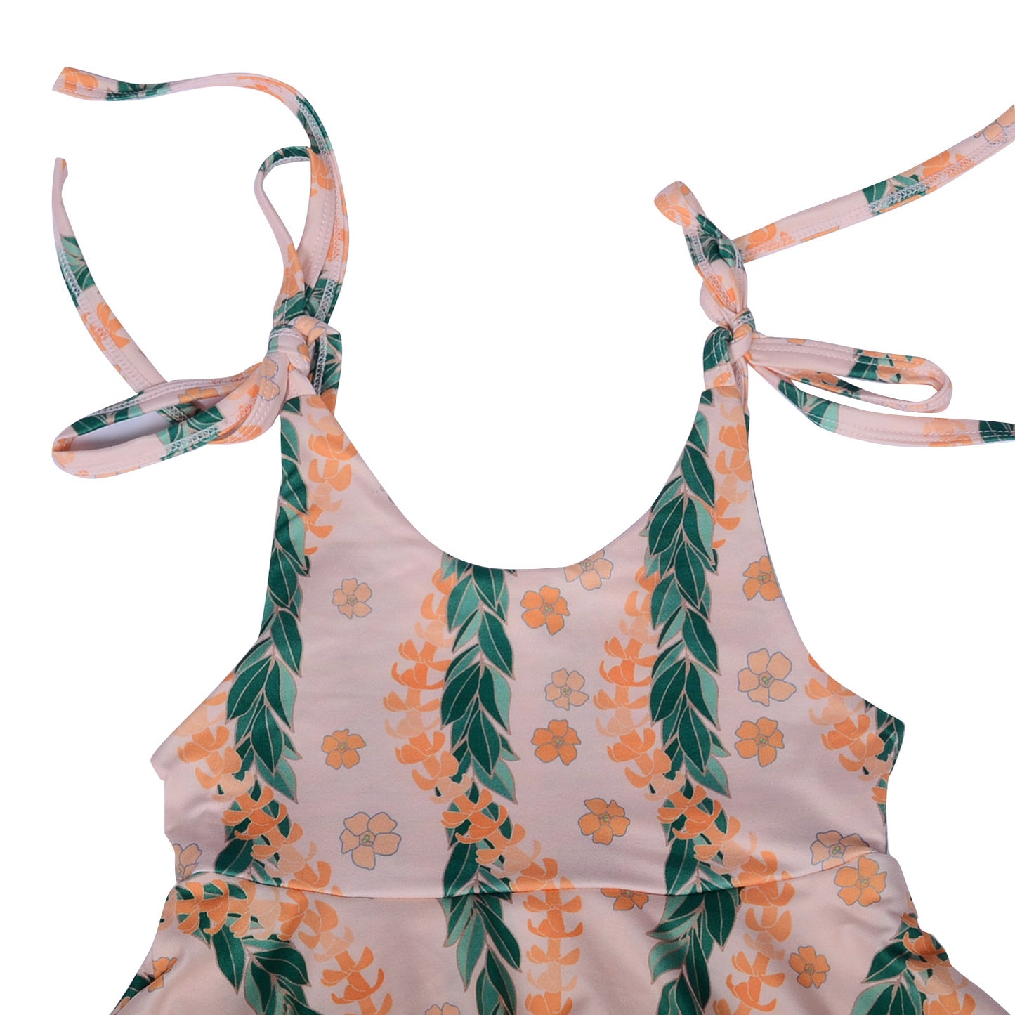 GA-12 OEM/ODM Summer Baby Romper Adjustable Straps Printed Leo Peplum with Rope Bubble RIB Cotton Knitted Toller for Girls