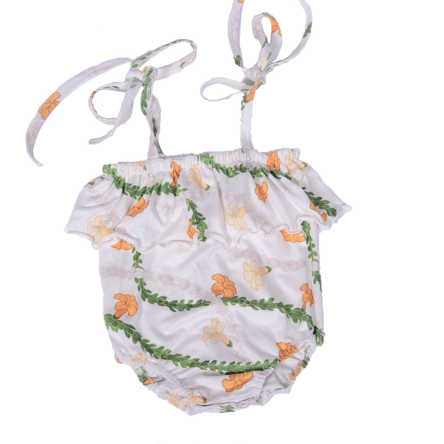 Ga-16 Stock Baby Girls Printed Pure Cotton Leo Baby Tube Top Girls Romper Hawaii Double Layered Lace Girls Romper