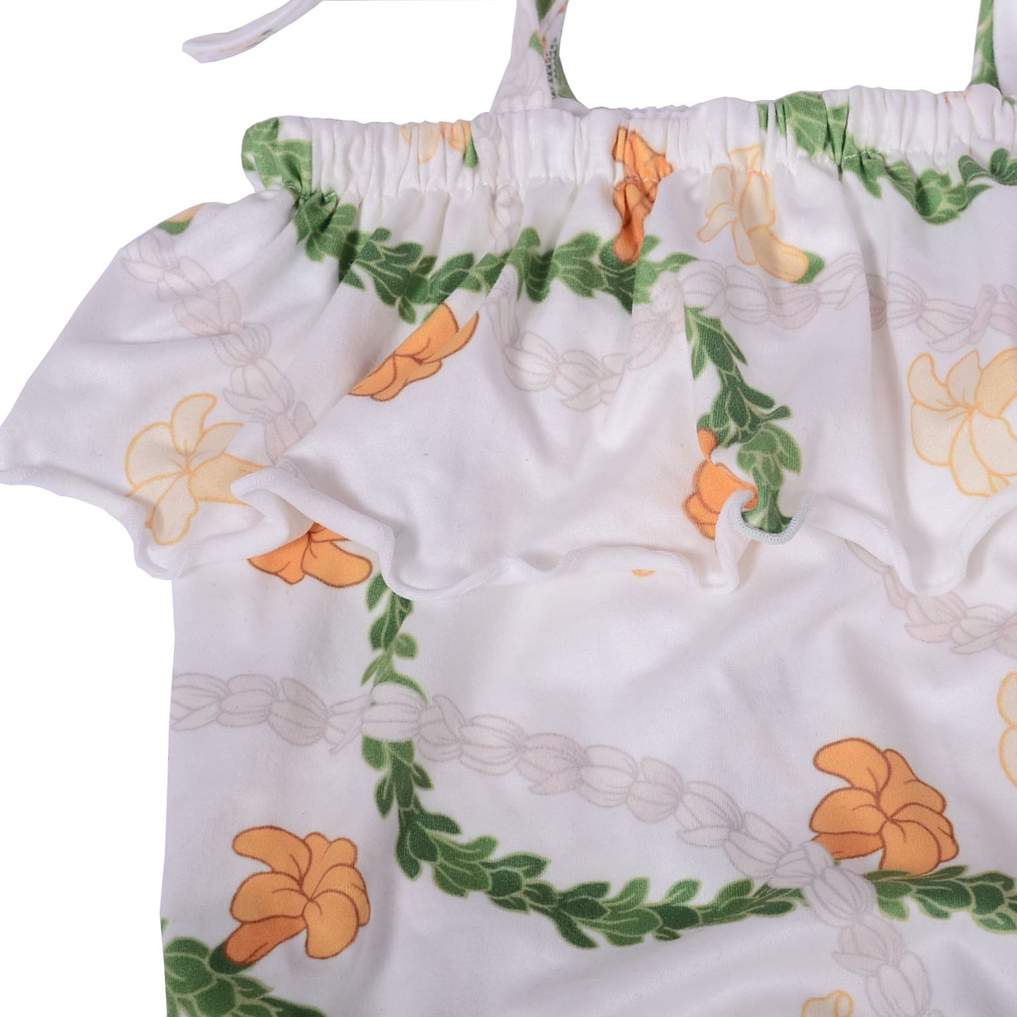 Ga-16 Stock Baby Girls Printed Pure Cotton Leo Baby Tube Top Girls Romper Hawaii Double Layered Lace Girls Romper