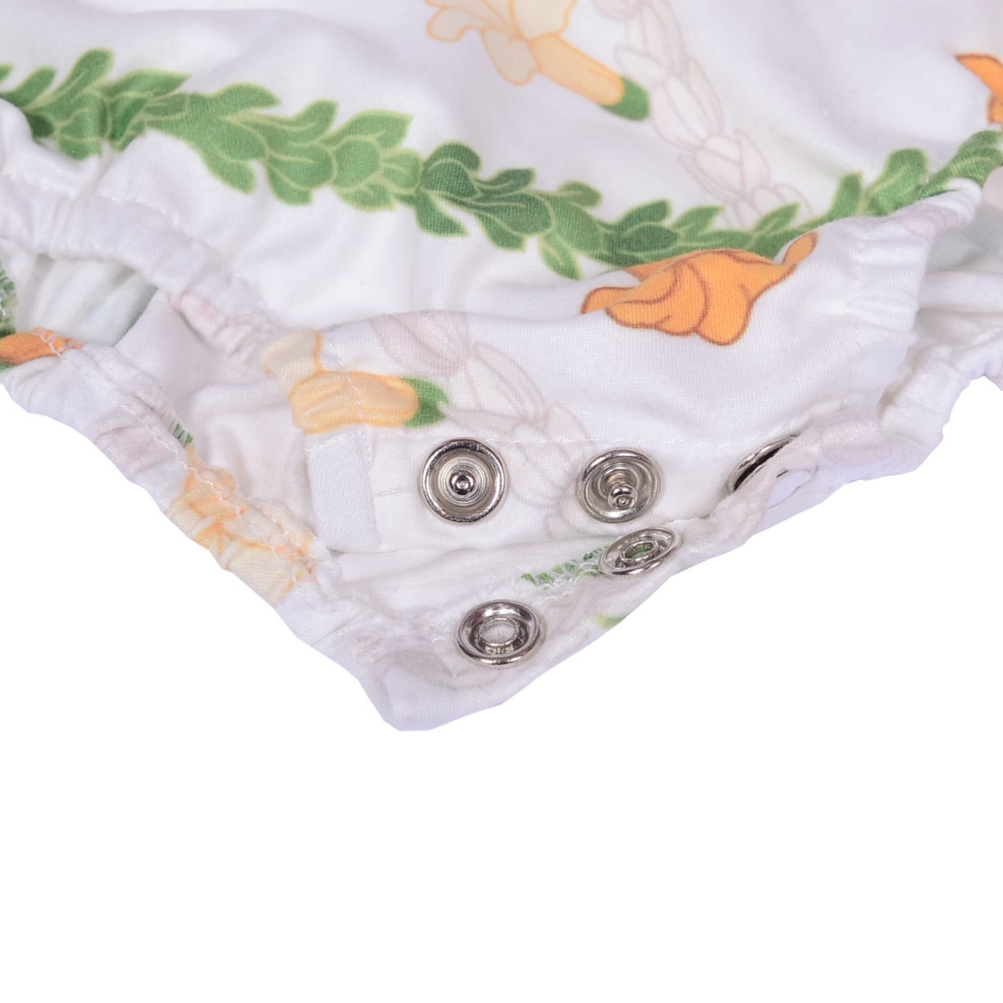 Ga-16 Stock Baby Girls Printed Pure Cotton Leo Baby Tube Top Girls Romper Hawaii Double Layered Lace Girls Romper