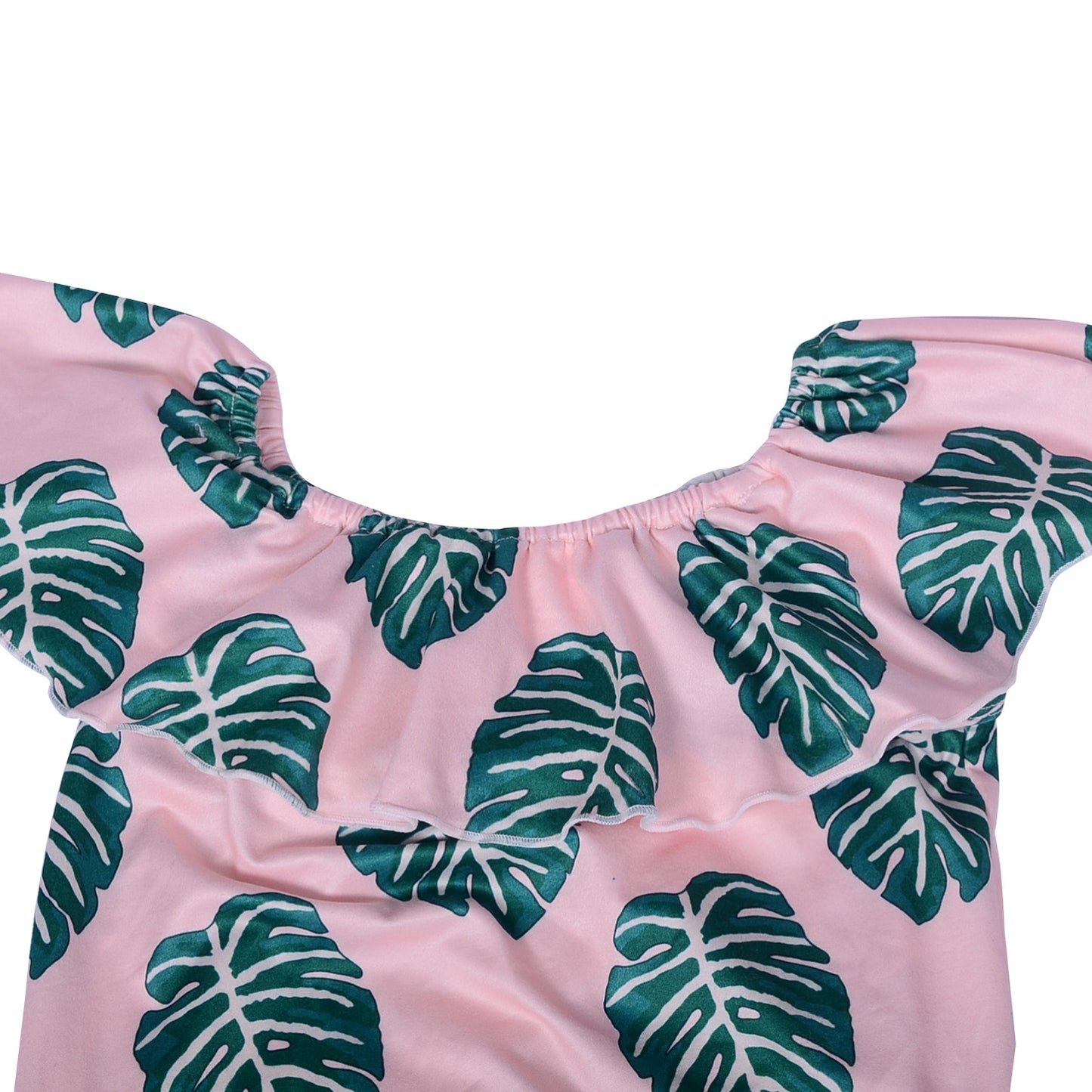 Ge2-1 Stock Baby Girls Cotton Leo Baby Tube Top One Shoulder Elastic Band Girls Romper Hawaii Printed Girls Romper