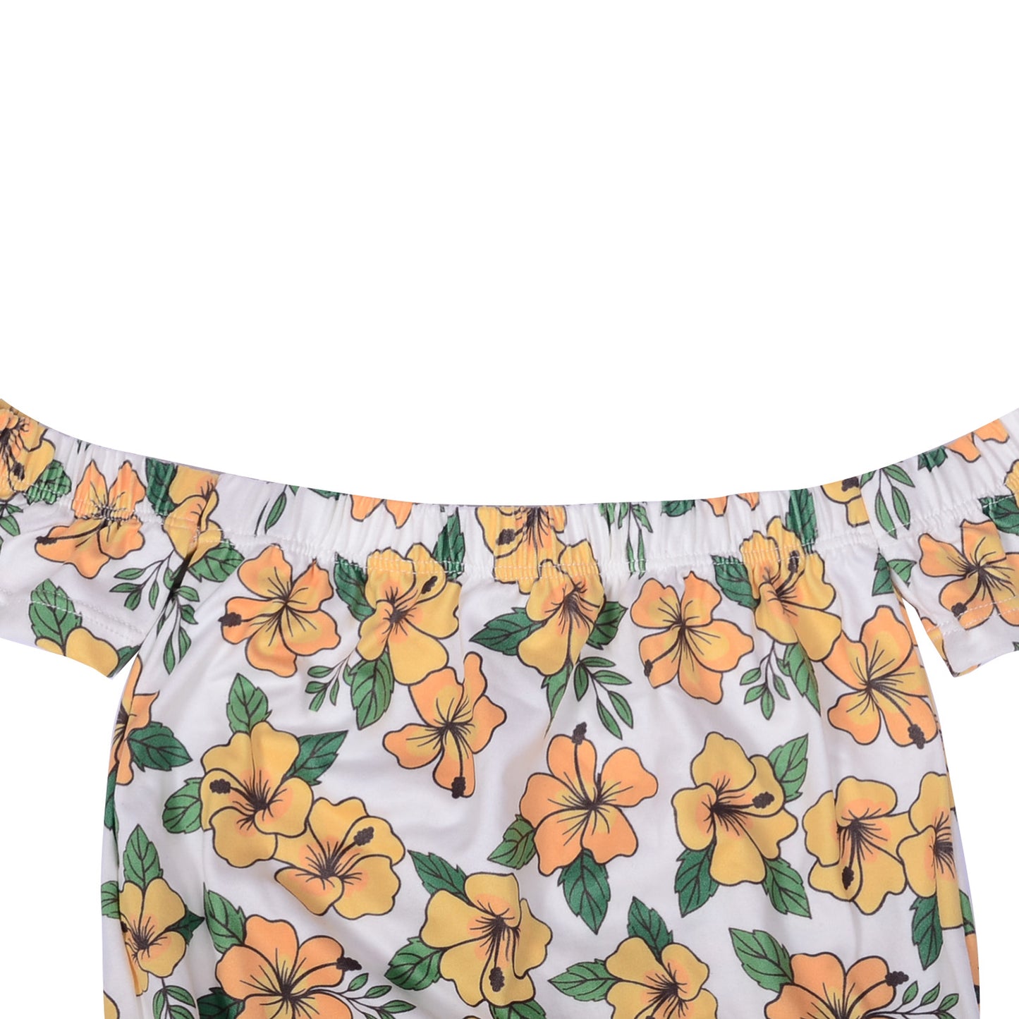 Ge2-2 Stock Baby Girls Cotton Leo Baby Tube Top One Shoulder Elastic Band Girls Romper Hawaii Printed Girls Romper
