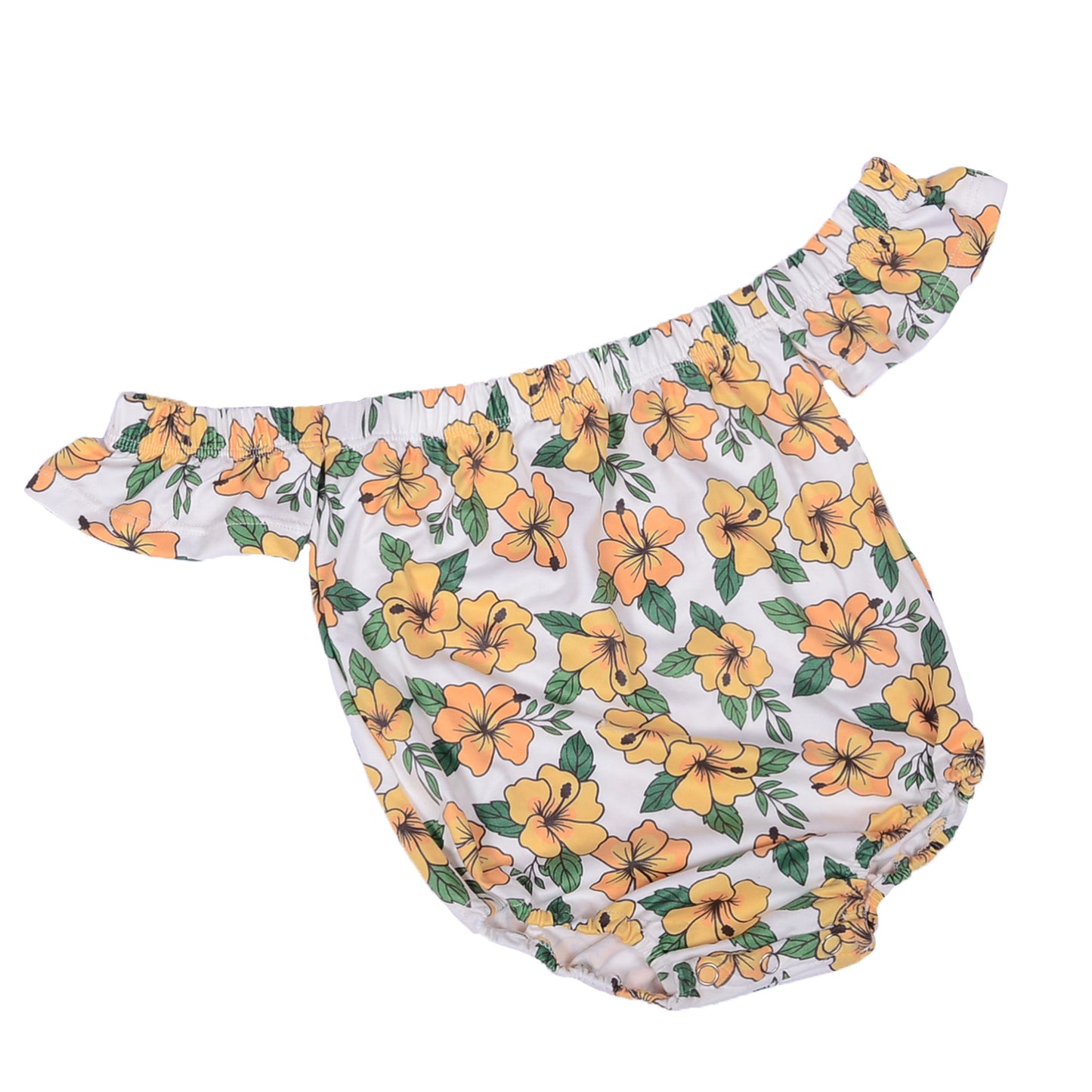 Ge2-2 Stock Baby Girls Cotton Leo Baby Tube Top One Shoulder Elastic Band Girls Romper Hawaii Printed Girls Romper