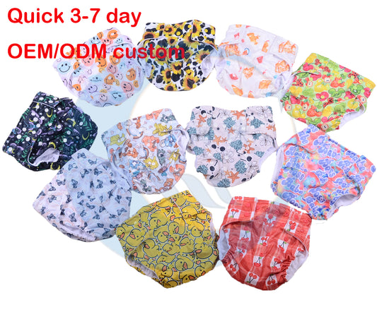 Waterproof cloth diaper hook and loop design baby diapers reusable baby cloth diaper